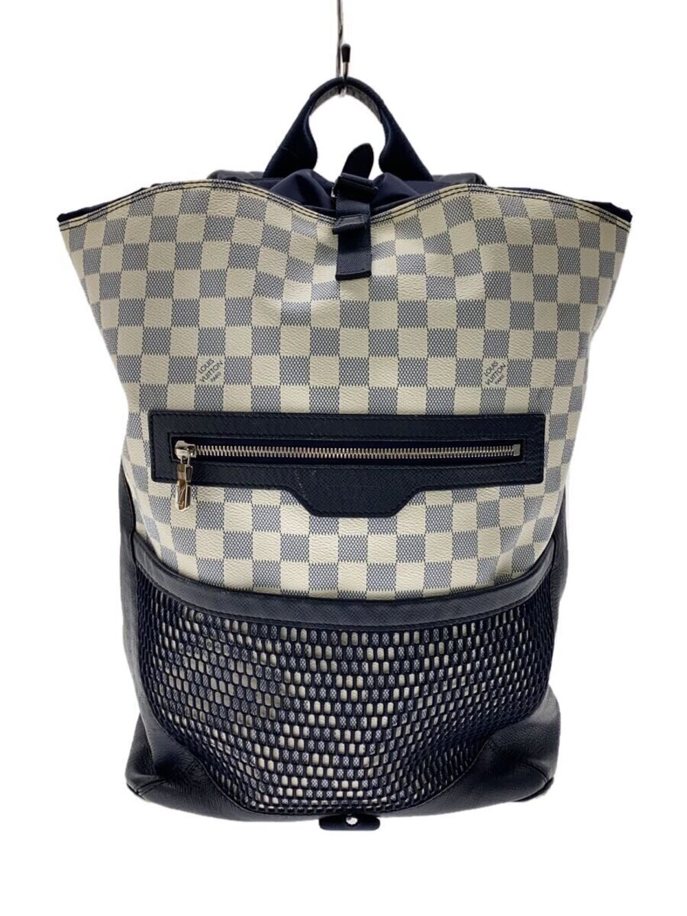 Louis Vuitton Matchpoint Backpack Damier Coastline Leather White